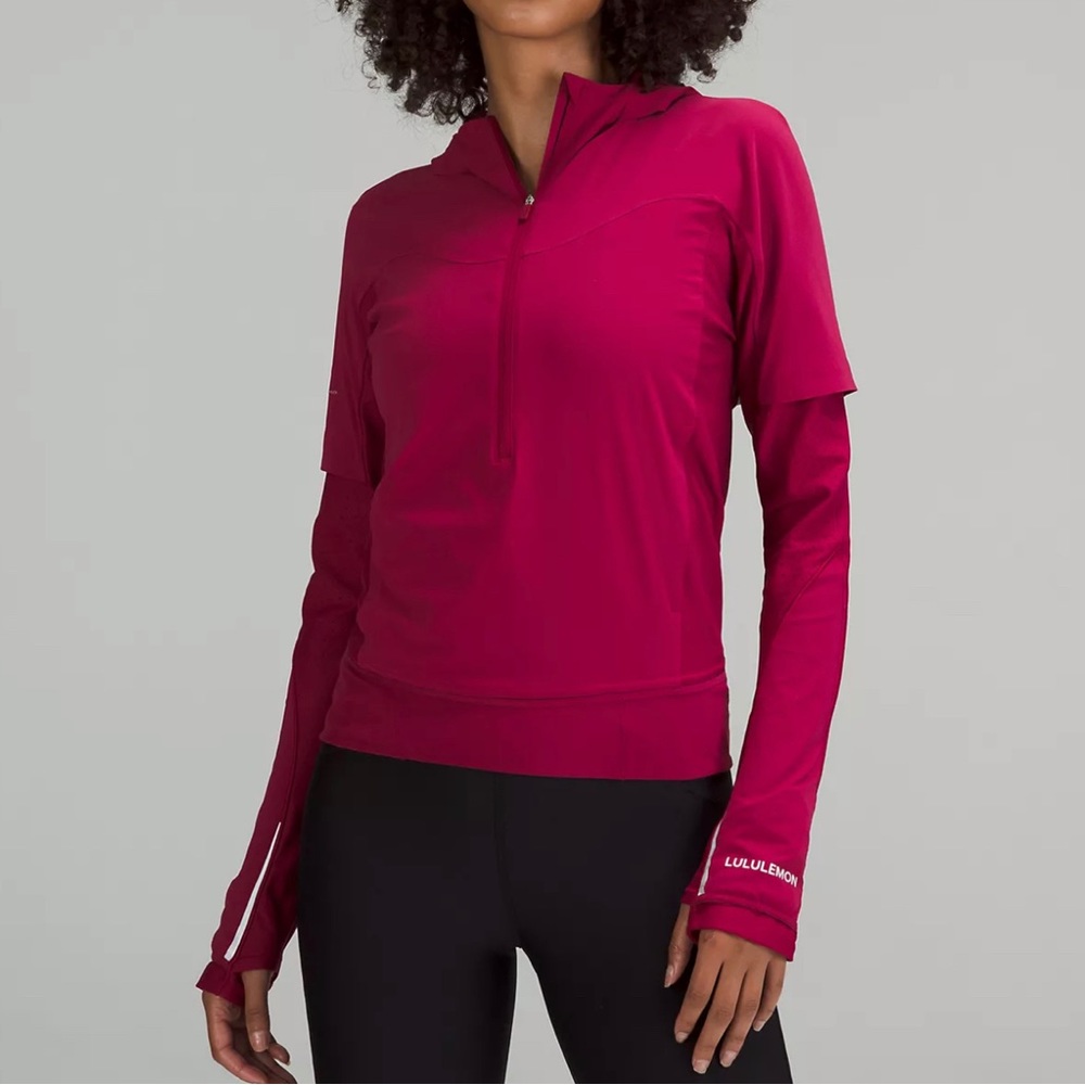 lululemon athletica Magenta Half-Zip Layered Long Sleeve Jacket